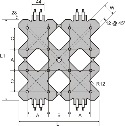 16 Drop 'X' Manifold