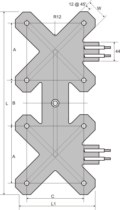 8 Drop Doube 'X' Manifold